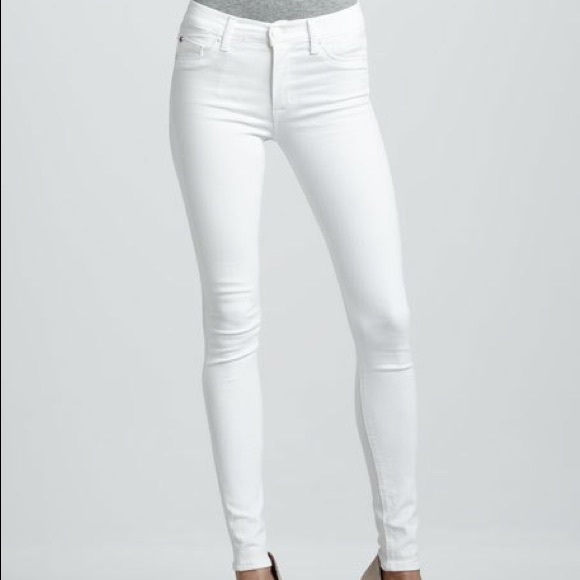 hudson nico midrise super skinny white